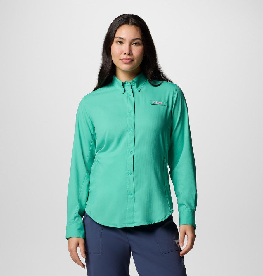 Imagen referencial Tamiami II Long Sleeve color 344 Glaze Green para Crystal Springs